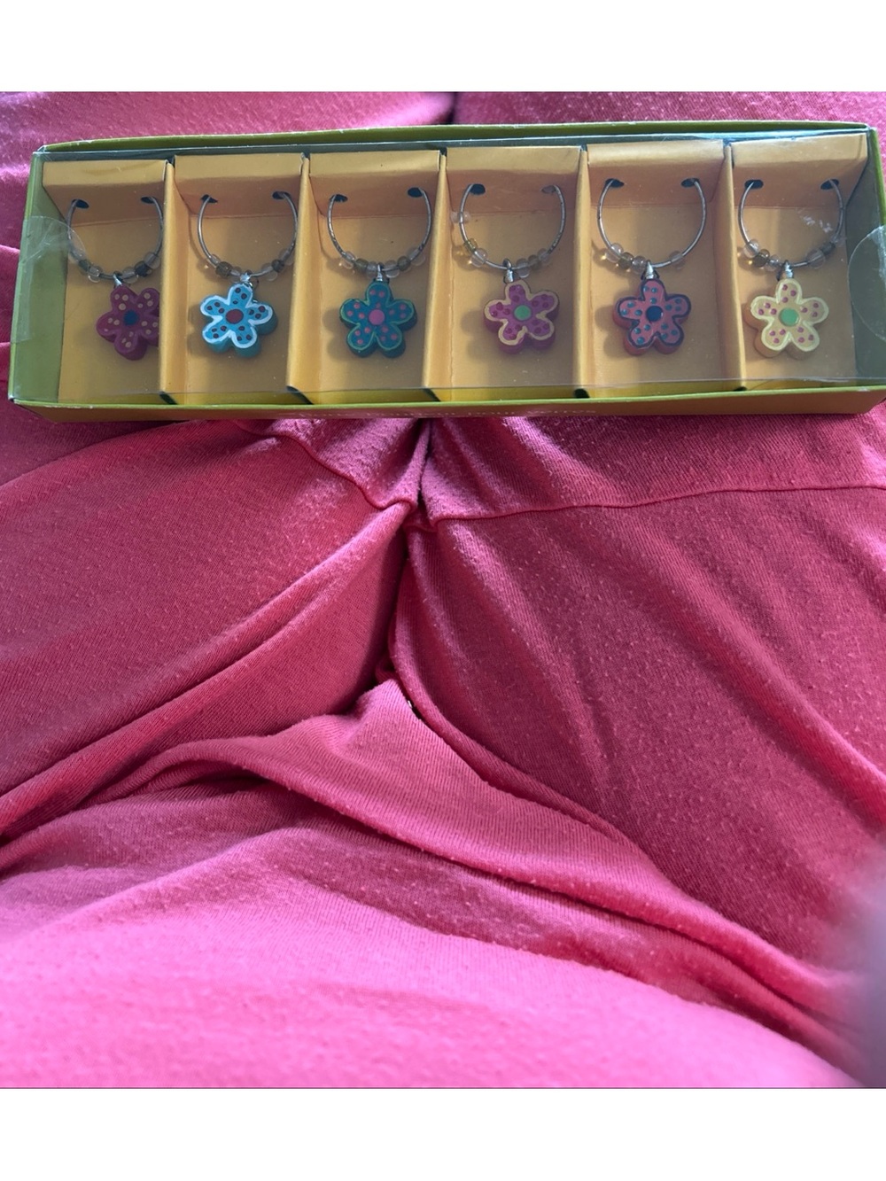 Pier 1 Multicolor Flower Wine Charms